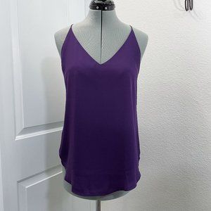 Evera B Purple Spaghetti Strap Racerback Blouse